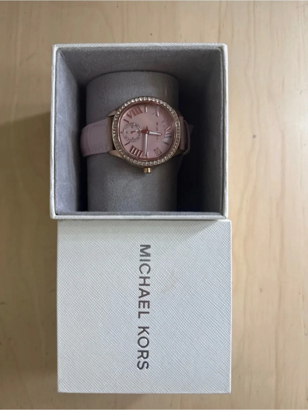 Michael Kors Rose Pink Crystal Bezel Women's Watch